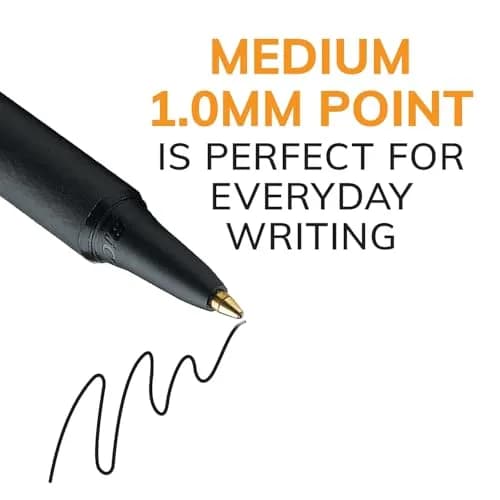 BIC Soft Feel Retractable Ballpoint Pen, Black Ink, 1mm | Ultimate Comfort & Precision (70-120 chars) thumbnail 3