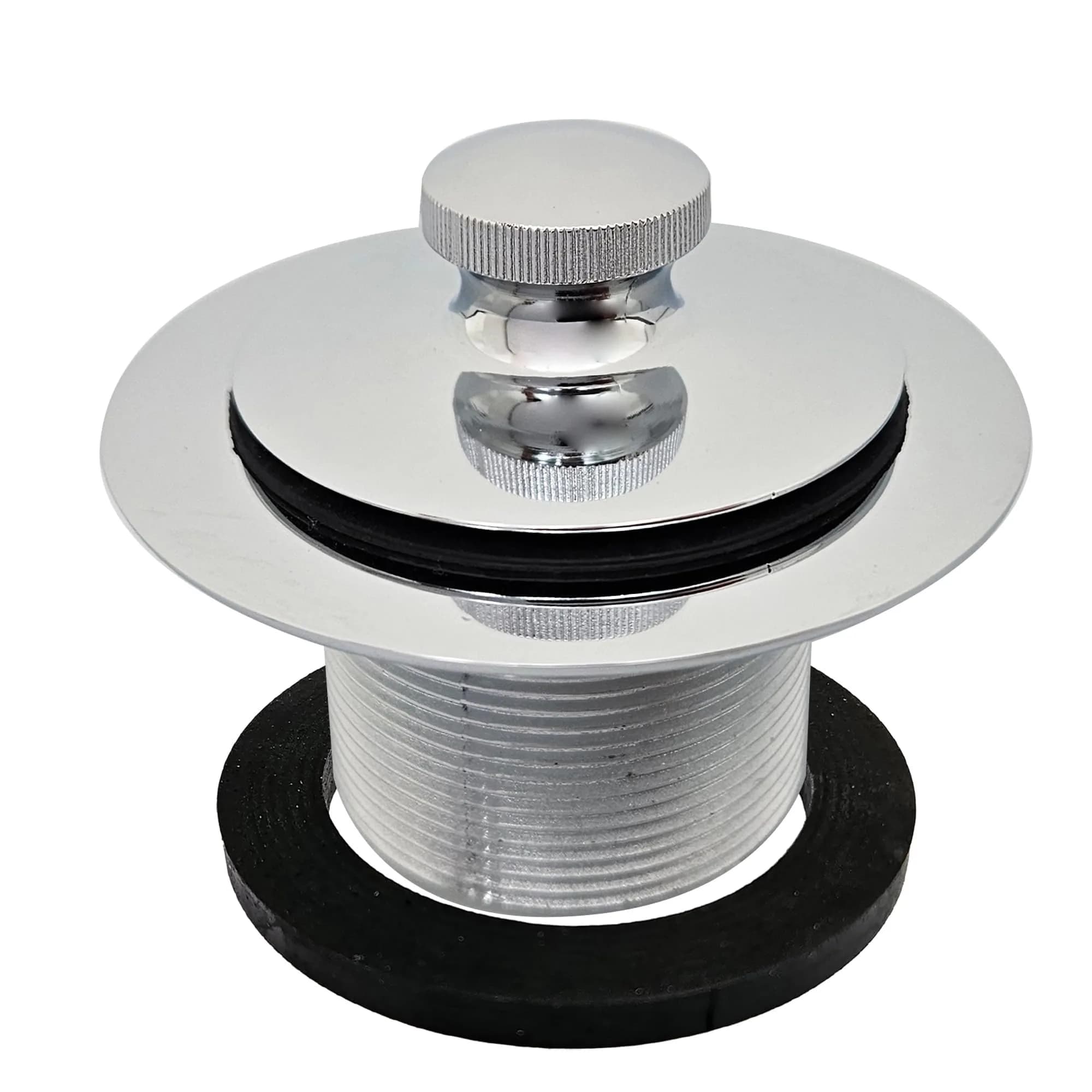 Westbrass Twist & Close Bath Drain Plug 1-1/4" NPSM Fine Thread | Polished Chrome, 18.29 mm (0.72 in) - main product image