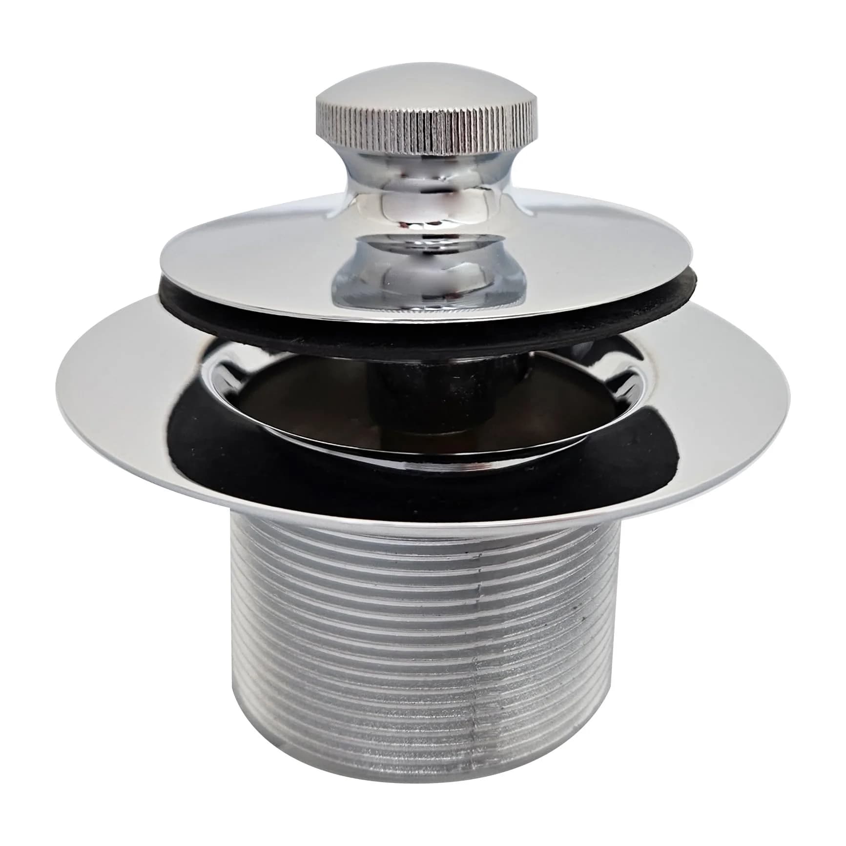 Westbrass Twist & Close Bath Drain Plug 1-1/4" NPSM Fine Thread | Polished Chrome, 18.29 mm (0.72 in) - view 6