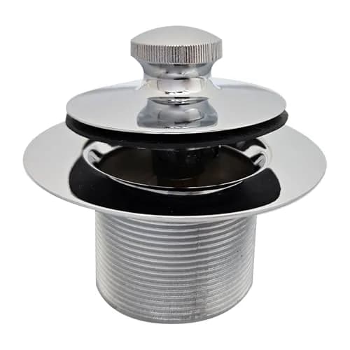 Westbrass Twist & Close Bath Drain Plug 1-1/4" NPSM Fine Thread | Polished Chrome, 18.29 mm (0.72 in) thumbnail 6