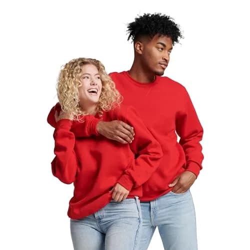 Russell Athletic Dri-Power Fleece Crew - True Red Medium | Warm Moisture-Wicking Sweatshirt thumbnail 1