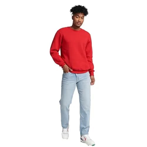 Russell Athletic Dri-Power Fleece Crew - True Red Medium | Warm Moisture-Wicking Sweatshirt thumbnail 2