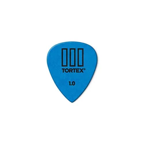 Jim Dunlop Tortex TIII Pick 1.0mm (Blue) - 72 Pack | USA-Sourced Guitar Plectrums thumbnail 1