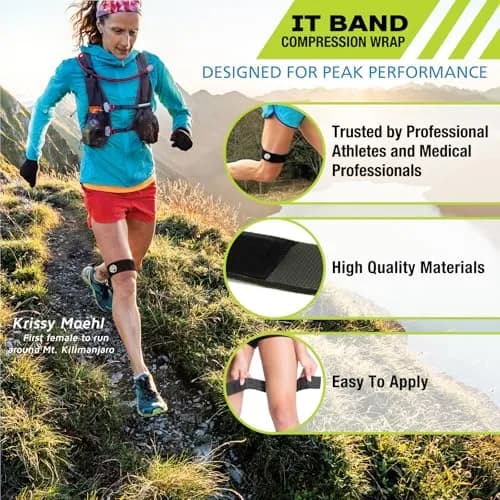 Pro-Tec Athletics IT Band Compression Wrap Knee Brace 15cm (5.9in) | Targeted Compression for ITBS Relief thumbnail 2