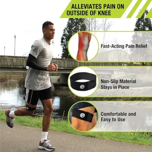 Pro-Tec Athletics IT Band Compression Wrap Knee Brace 15cm (5.9in) | Targeted Compression for ITBS Relief thumbnail 3