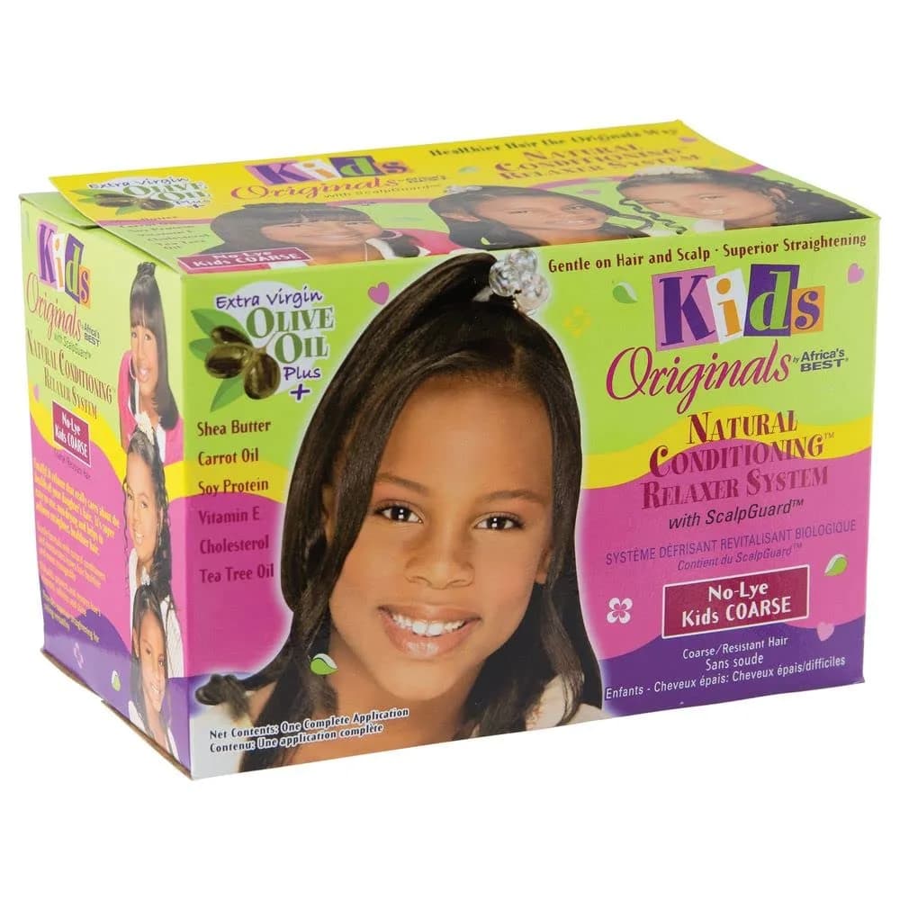 Originals by Africa's Best Kids Natural Conditioning Relaxer System, 8 oz (227 g) | For Coarse Hair — Green