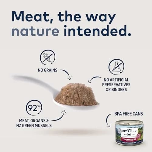 ZIWI Peak Canned Wet Cat Food Venison 92% Meat & Organs | Grain-Free, High Protein, Moisture Rich thumbnail 2