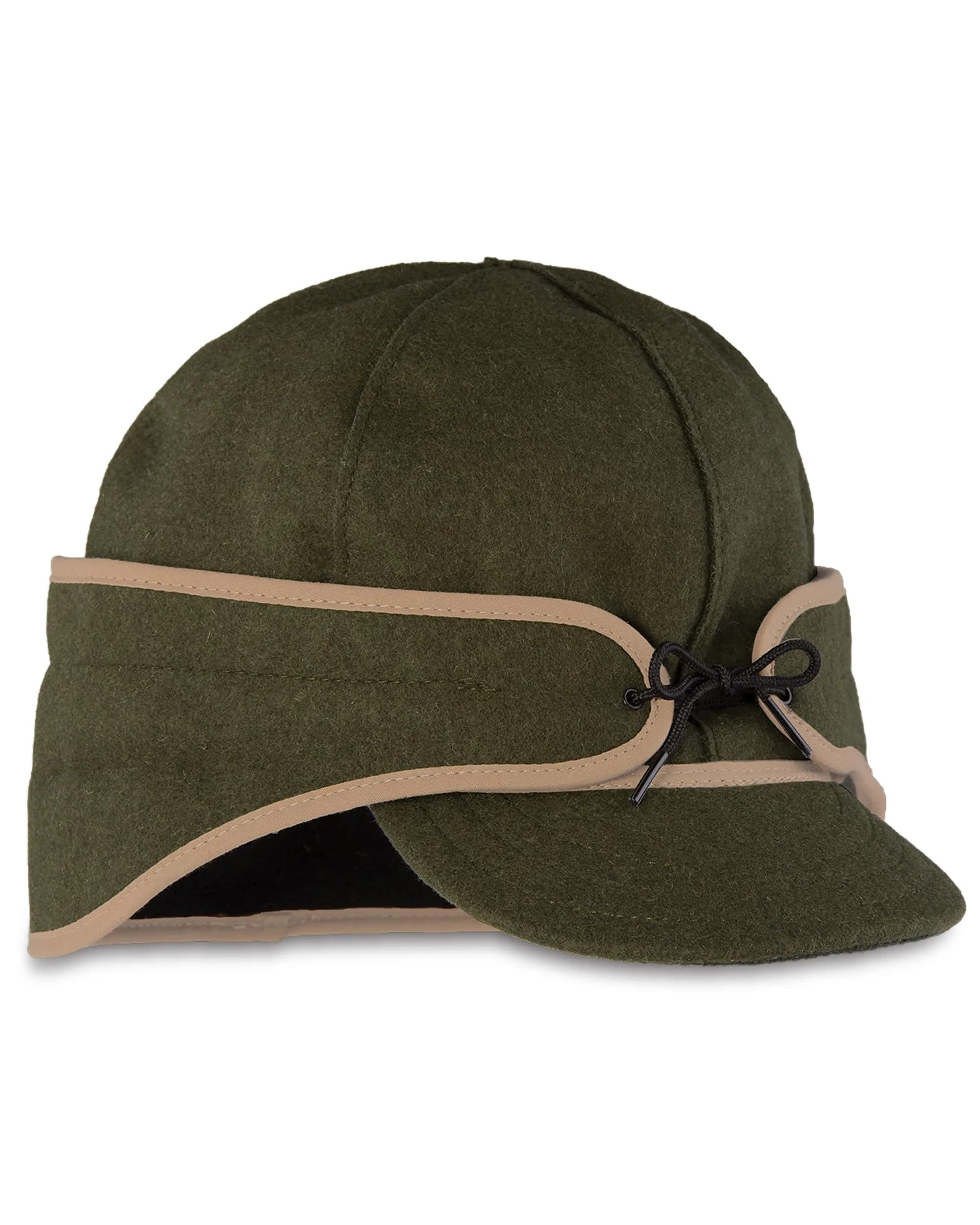 Stormy Kromer The Rancher Cap, Olive, Size 7 3/4 | Wool Insulated Winter Hat for Men