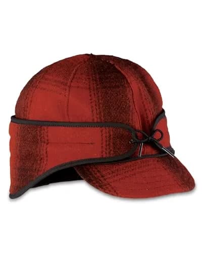 Stormy Kromer Rancher Cap, Red/Black Plaid, Size 7 5/8 | Extreme Cold Weather Insulation thumbnail 1