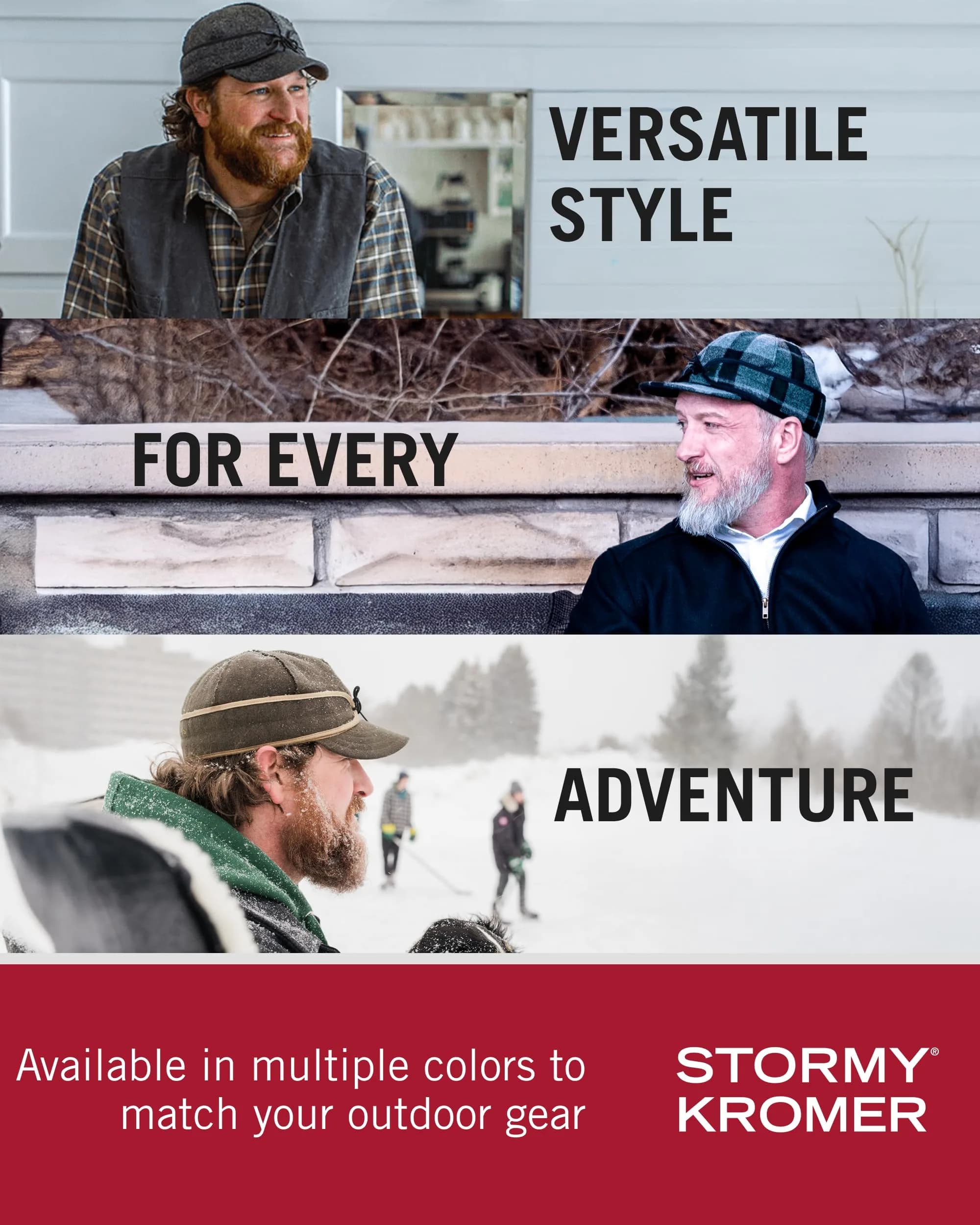 Stormy Kromer The Original Cap Charcoal Size 7 7/8 | Classic Wool Blend Winter Hat with Earflaps - view 3