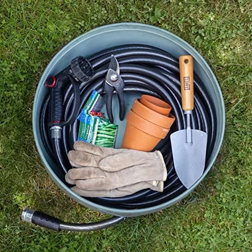 Good Directions 457 Key West Garden Hose Holder Pot, Large Capacity, Blue Verde Finish | Stylish outdoor hose storage thumbnail 2