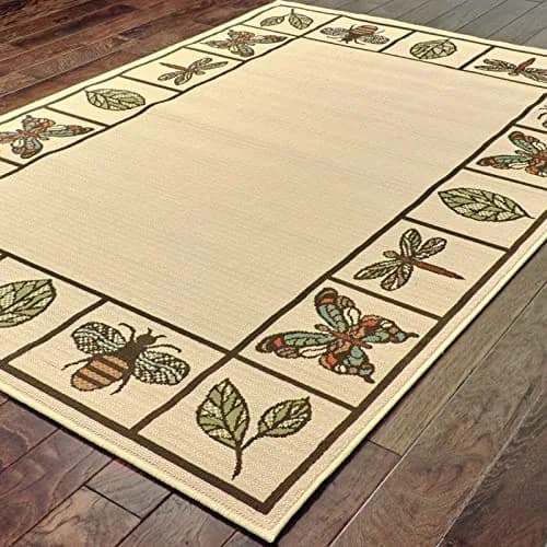 Oriental Weavers Montego Indoor/Outdoor Rug 2'5" x 4'5" Ivory/Brown | Water & Fade Resistant thumbnail 4
