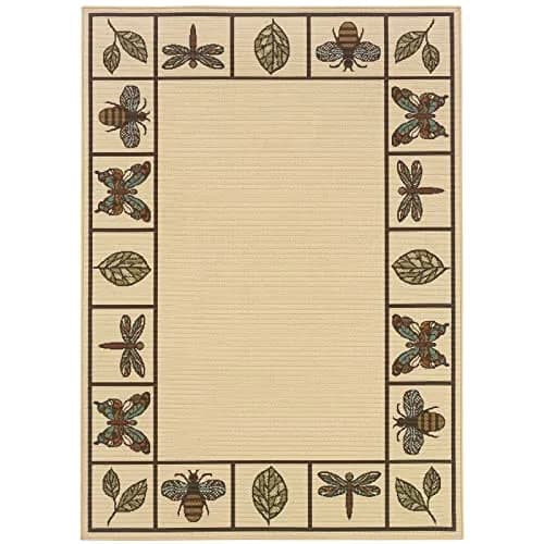 Oriental Weavers Montego Indoor/Outdoor Rug 2'5" x 4'5" Ivory/Brown | Water & Fade Resistant thumbnail 2
