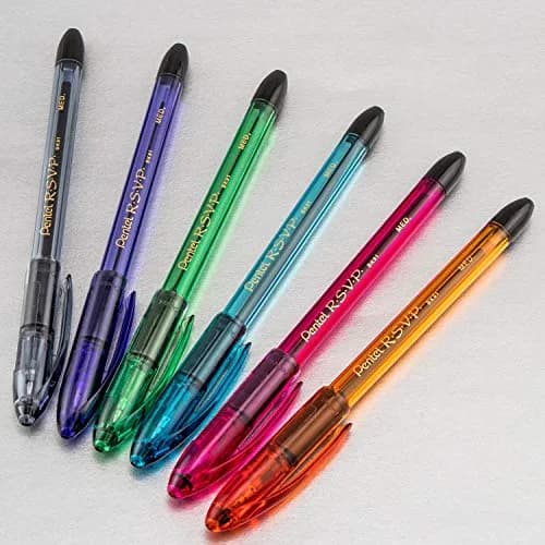 Pentel RSVP Razzle-Dazzle Ballpoint Pen (1.0mm) Medium Line | Pink Barrel, Black Ink, Box of 12 thumbnail 6