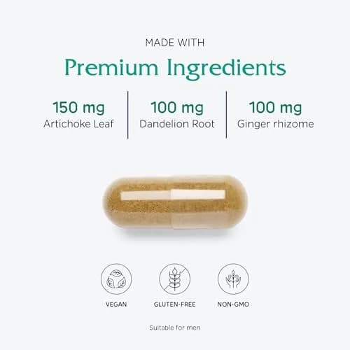 Vitanica Bitters Extra, with Plant-Based Enzymes, Vegan, 90 Capsules | Digestion & Liver Support thumbnail 5