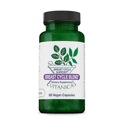 Vitanica Breast Cycle Blend, Iodine & Borage Oil, Vegan, 60 Capsules | Supports Cyclic Breast Changes thumbnail 1