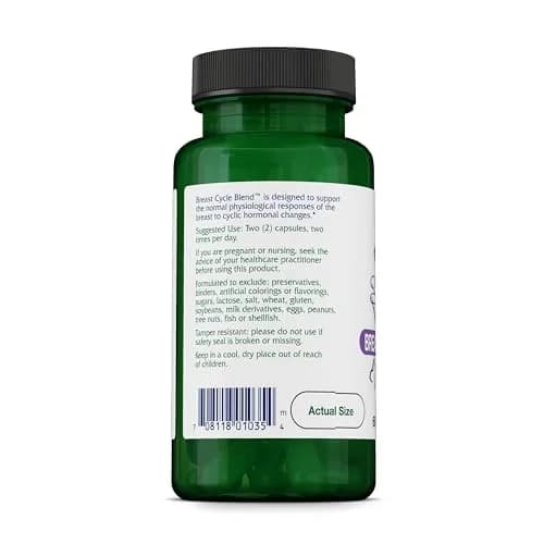 Vitanica Breast Cycle Blend, Iodine & Borage Oil, Vegan, 60 Capsules | Supports Cyclic Breast Changes thumbnail 3