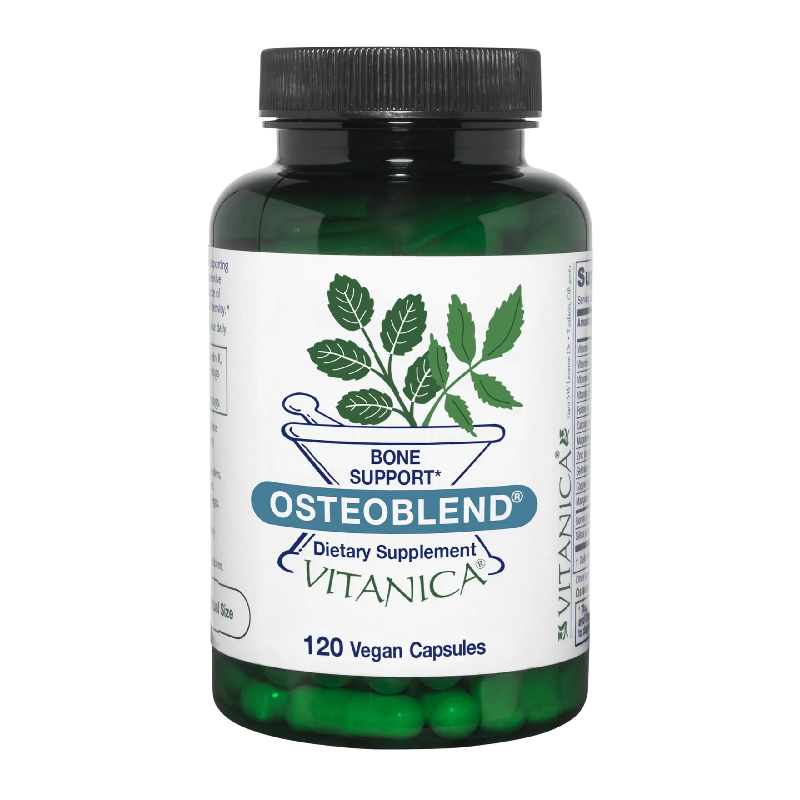 Vitanica OsteoBlend Vegan Bone Support 120 Capsules | Supports Bone Density & Structure — Capsule