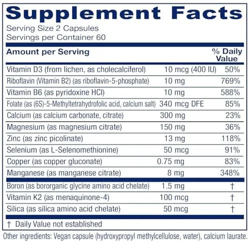 Vitanica OsteoBlend Vegan Bone Support 120 Capsules | Supports Bone Density & Structure thumbnail 2