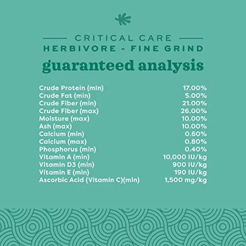 Oxbow Critical Care Herbivore Fine Grind Papaya 100g (3.53 oz) | Veterinary Assist Feeding Formula for Rabbits & Guinea Pigs thumbnail 4