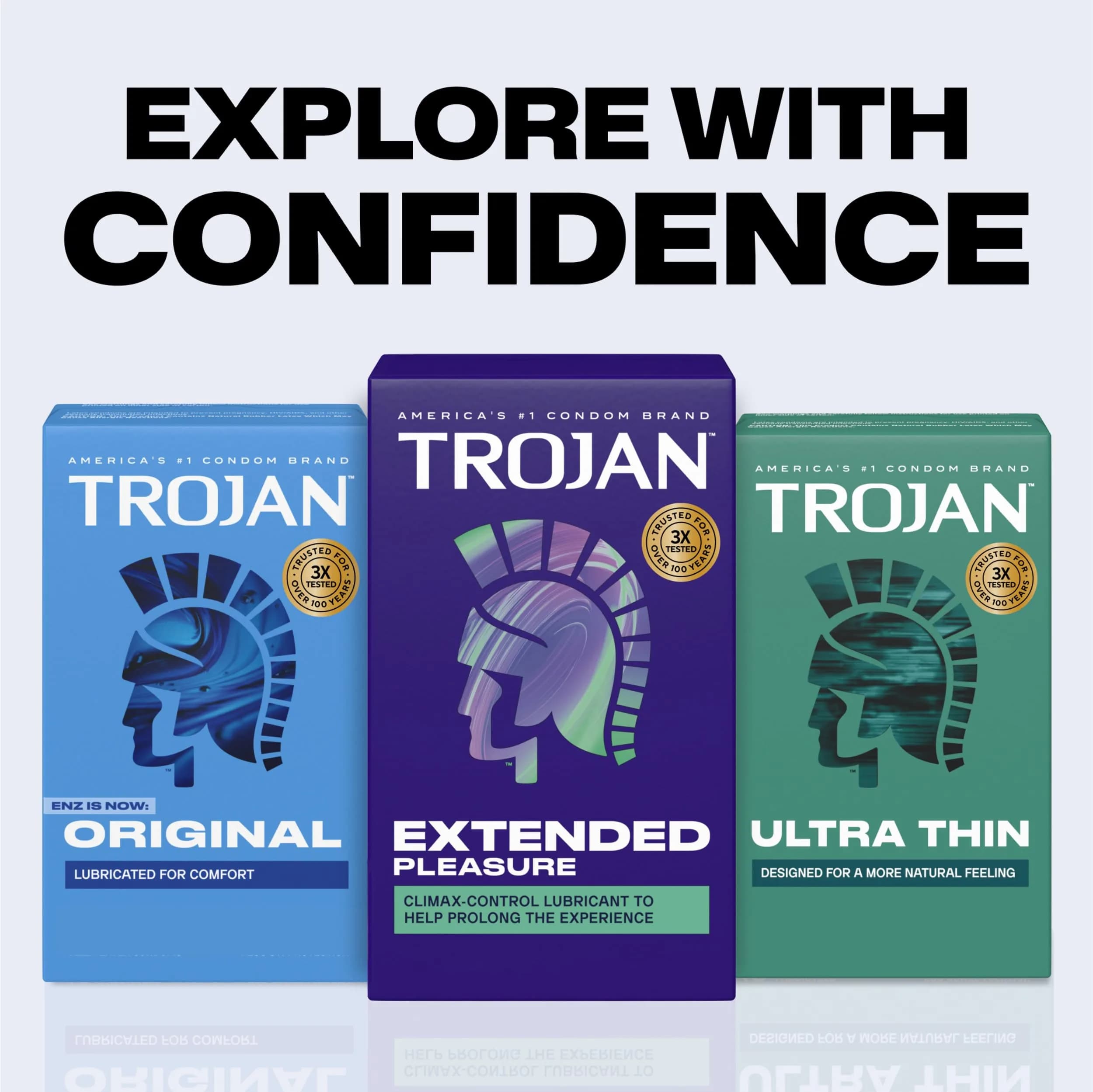 Trojan Extended Pleasure Lubricated Latex Condoms for Men, 12 Count | Climax Control with Benzocaine - view 7