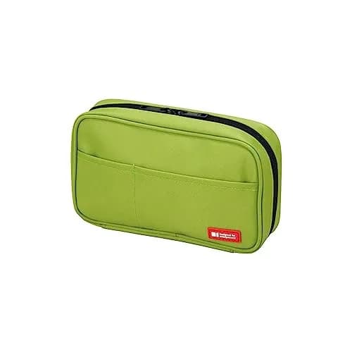 LIHIT LAB Large Capacity Zipper Pencil Case | 4 Compartments, 20.8cm (8.2in) x 14.1cm (5.6in) x 4.7cm (1.9in) thumbnail 1
