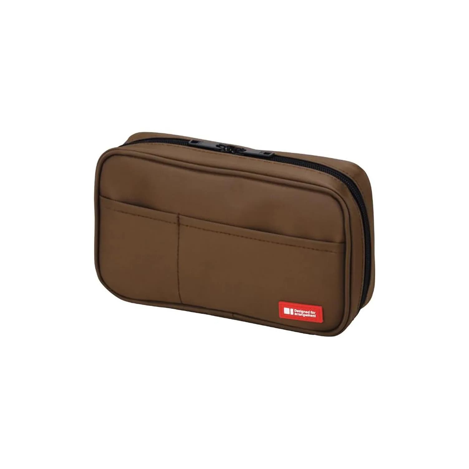 LIHIT LAB Large Capacity Zipper Pencil Case | 19.5cm x 5cm x 12cm (7.9" x 2" x 4.7") | Organizes Pens, Cosmetics, Gadgets - main product image