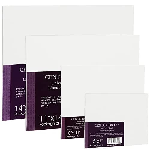 Centurion All-Media Primed Linen Panels 4x6 Inch (3 Pack) | Universal Primed Canvas Boards for Oil & Acrylic Painting thumbnail 3