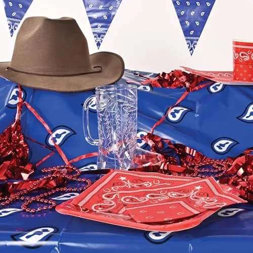Beistle Red Bandana Beverage Napkins 16-Count (2-Ply) | Western Party Supplies for Events thumbnail 4