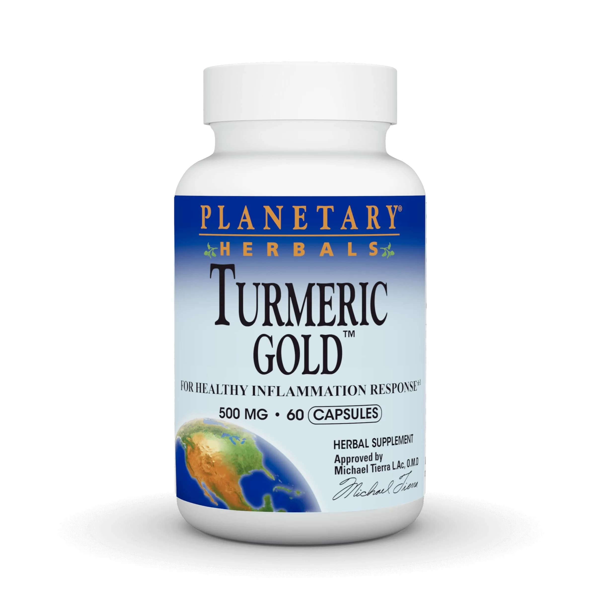 Planetary Herbals Turmeric Gold 500mg | Supports Healthy Inflammation Response, 60 Capsules — Capsule