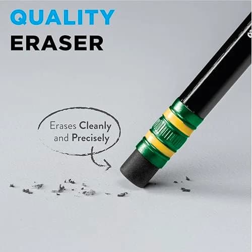 Ticonderoga Wood-Cased Pencils, HB Soft, Black, 24 Count | Trusted by Teachers for Smooth Writing thumbnail 5