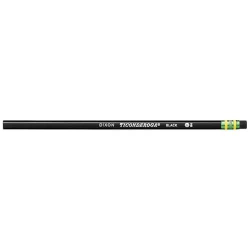 Ticonderoga Wood-Cased Pencils, HB Soft, Black, 24 Count | Trusted by Teachers for Smooth Writing thumbnail 2