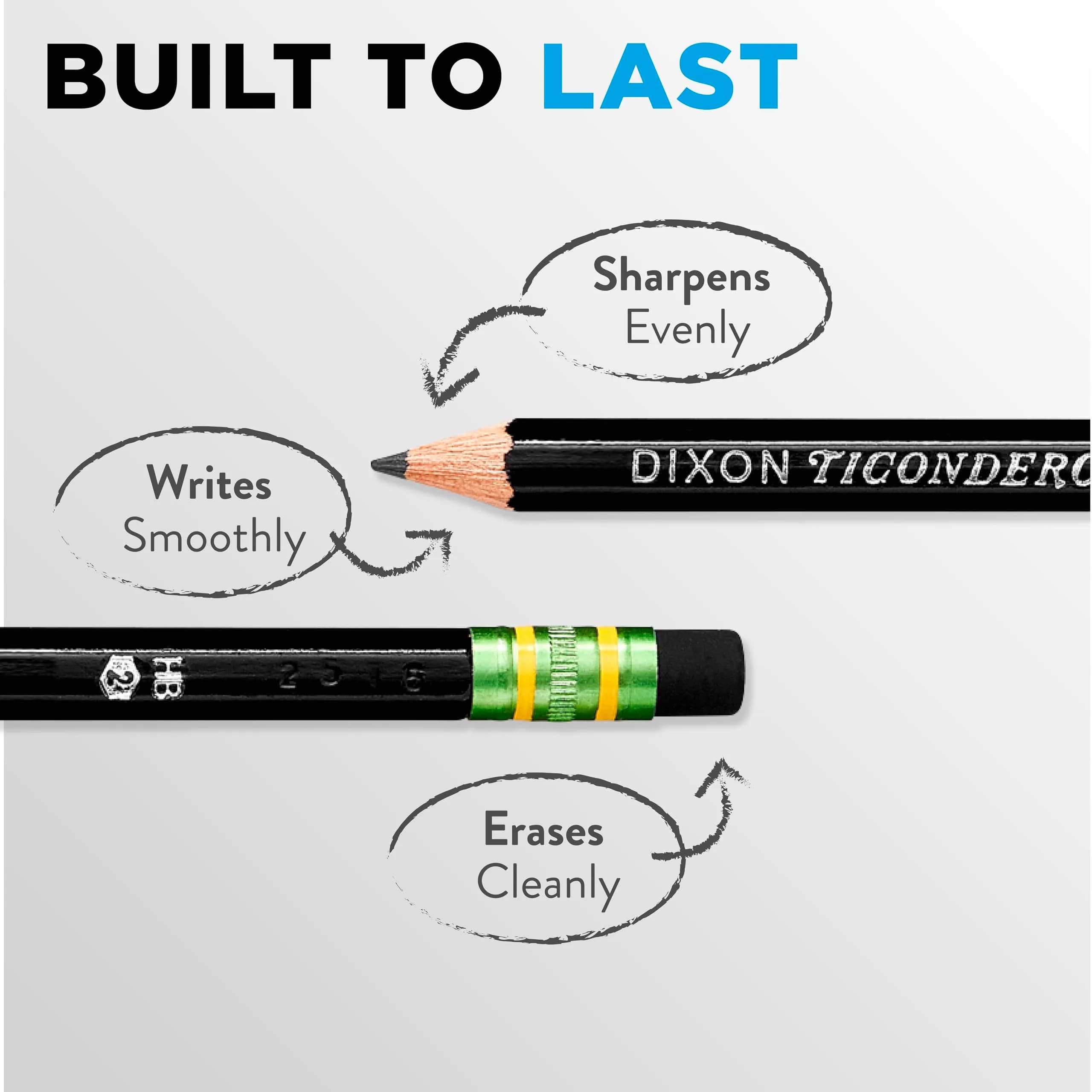 Ticonderoga Wood-Cased Pencils, HB Soft, Black, 24 Count | Trusted by Teachers for Smooth Writing - view 3