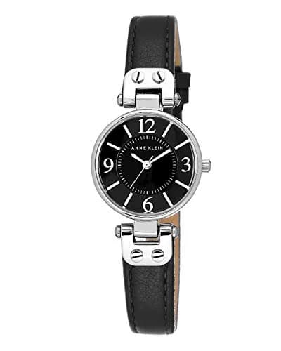 Anne Klein Women's 26mm Black Dial Leather Strap Quartz Watch | Classic Dress Style thumbnail 1