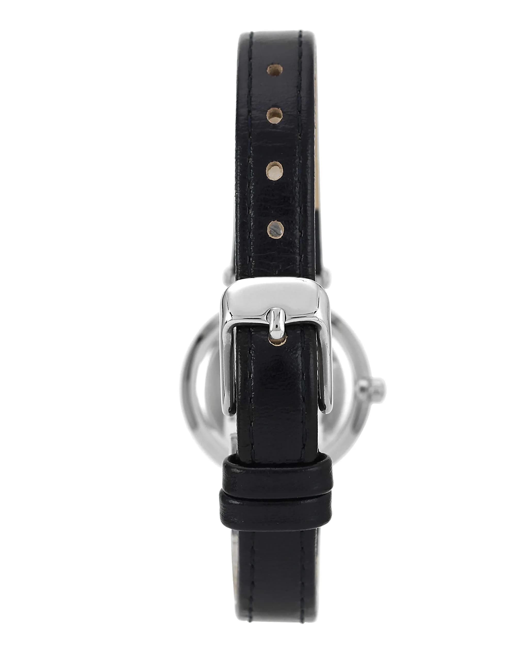 Anne Klein Women's 26mm Black Dial Leather Strap Quartz Watch | Classic Dress Style - view 2
