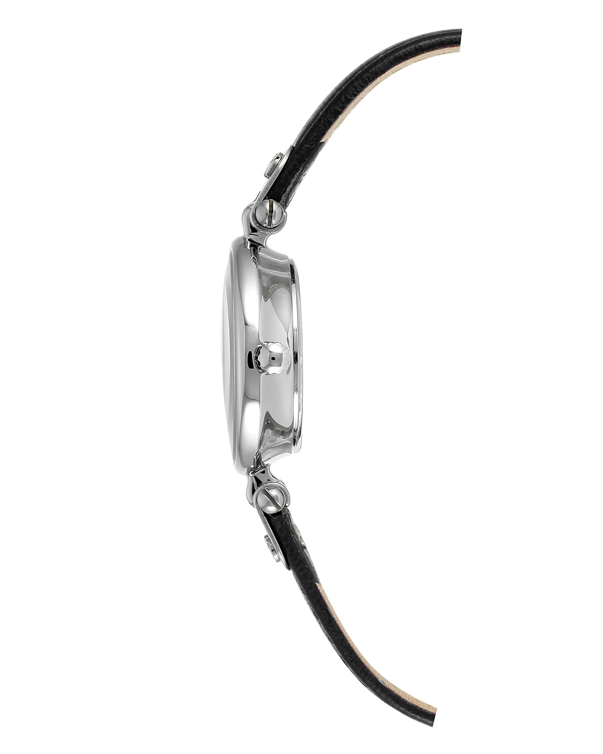 Anne Klein Women's 26mm Black Dial Leather Strap Quartz Watch | Classic Dress Style - view 3