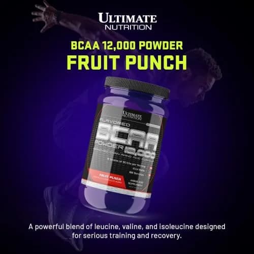 Ultimate Nutrition BCAA Powder 12000, Fruit Punch | 6g Amino Acids for Muscle Recovery & Endurance thumbnail 2