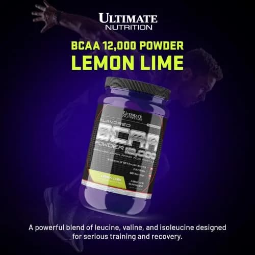 Ultimate Nutrition BCAA Powder 12000 Lemon Lime | 6g Amino Acids for Muscle Recovery & Endurance thumbnail 2
