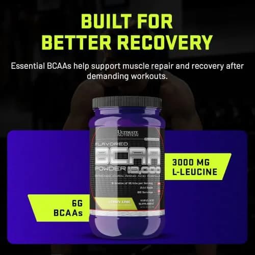 Ultimate Nutrition BCAA Powder 12000 Lemon Lime | 6g Amino Acids for Muscle Recovery & Endurance thumbnail 3