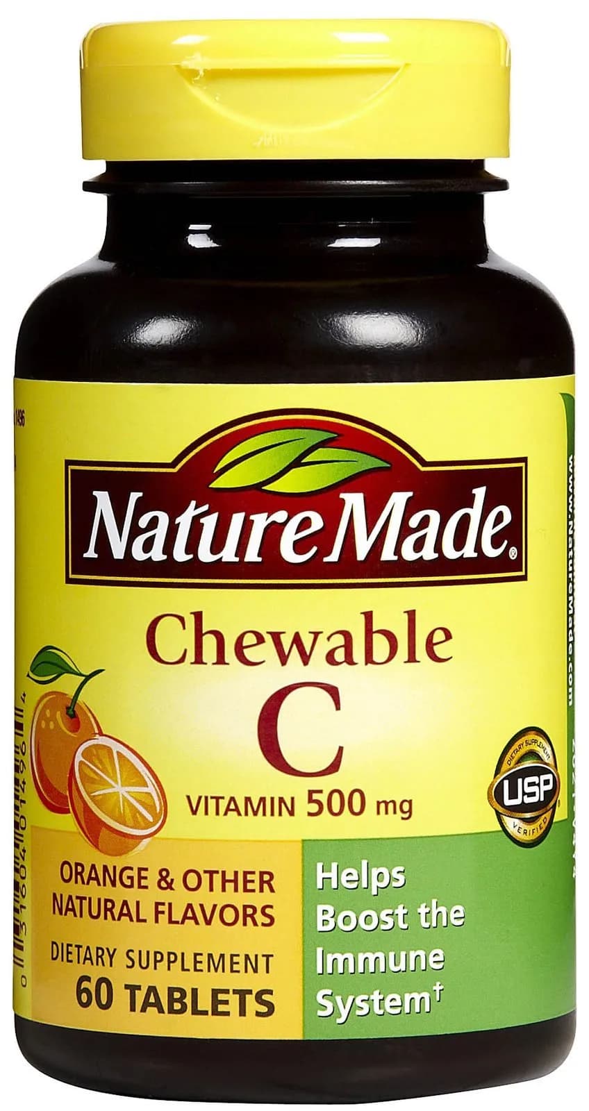 Nature Made Vitamin C 500 mg Chewable Tablets, Orange 240 Count | Gluten-Free Immune Support - main product image