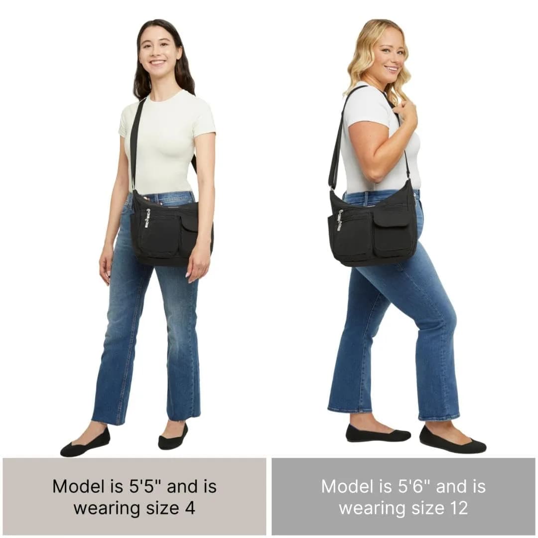 Baggallini Everywhere Bagg Hobo Crossbody Bag for Women 25cm (11") x 23cm (9") x 13cm (5") | Water-Resistant Travel Bag with RFID Wristlet - view 7