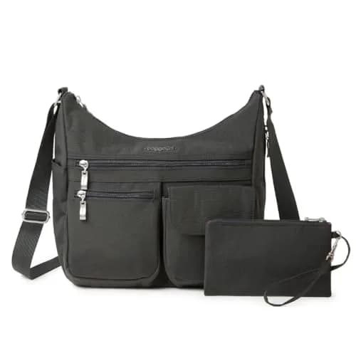 Baggallini Everywhere Bagg Hobo Crossbody Bag for Women 25cm (11") x 23cm (9") x 13cm (5") | Water-Resistant Travel Bag with RFID Wristlet thumbnail 1