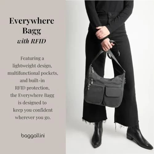 Baggallini Everywhere Bagg Hobo Crossbody Bag for Women 25cm (11") x 23cm (9") x 13cm (5") | Water-Resistant Travel Bag with RFID Wristlet thumbnail 3