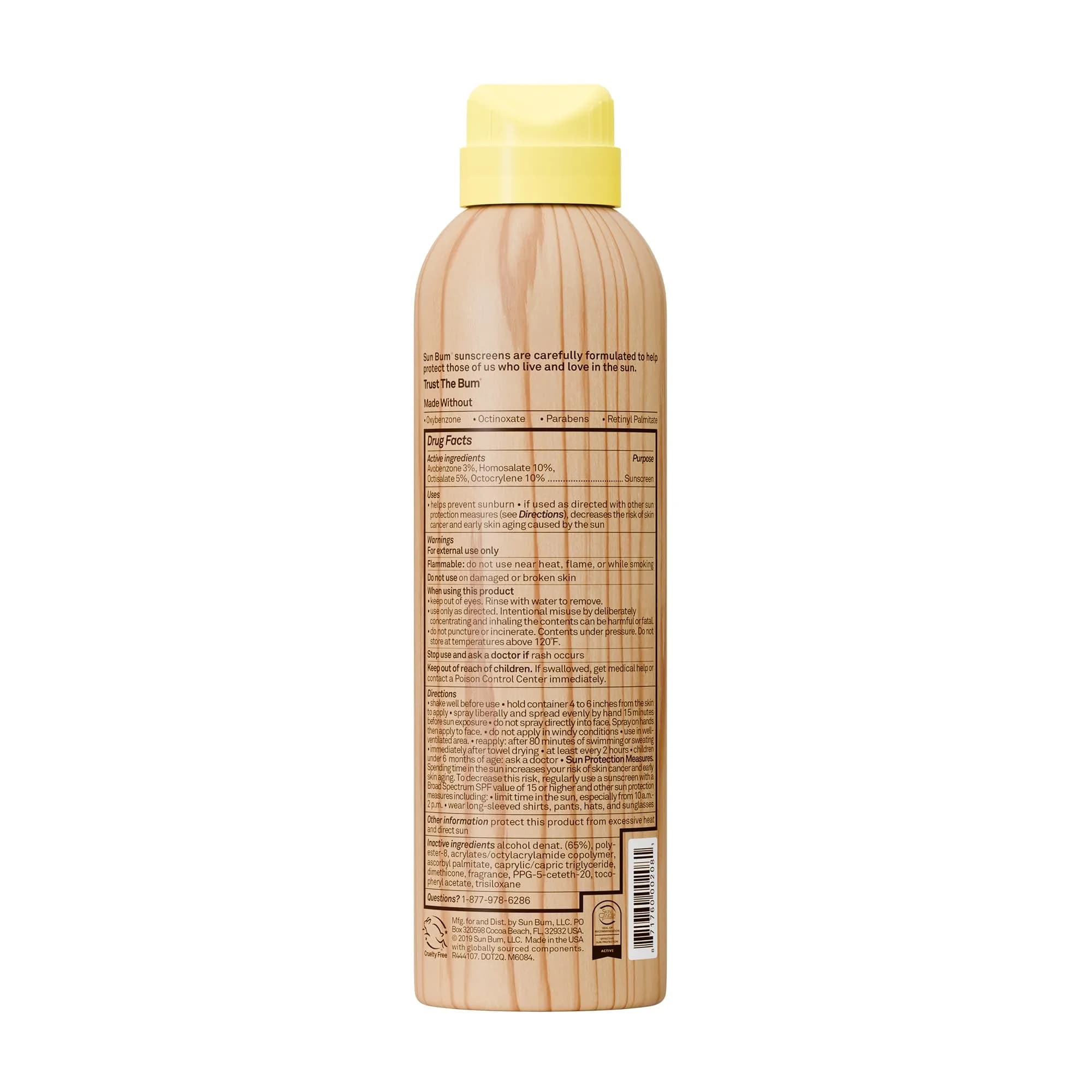 Sun Bum Original SPF 70 Sunscreen Body Spray 6 oz | Higher SPF Sun Protection - view 3