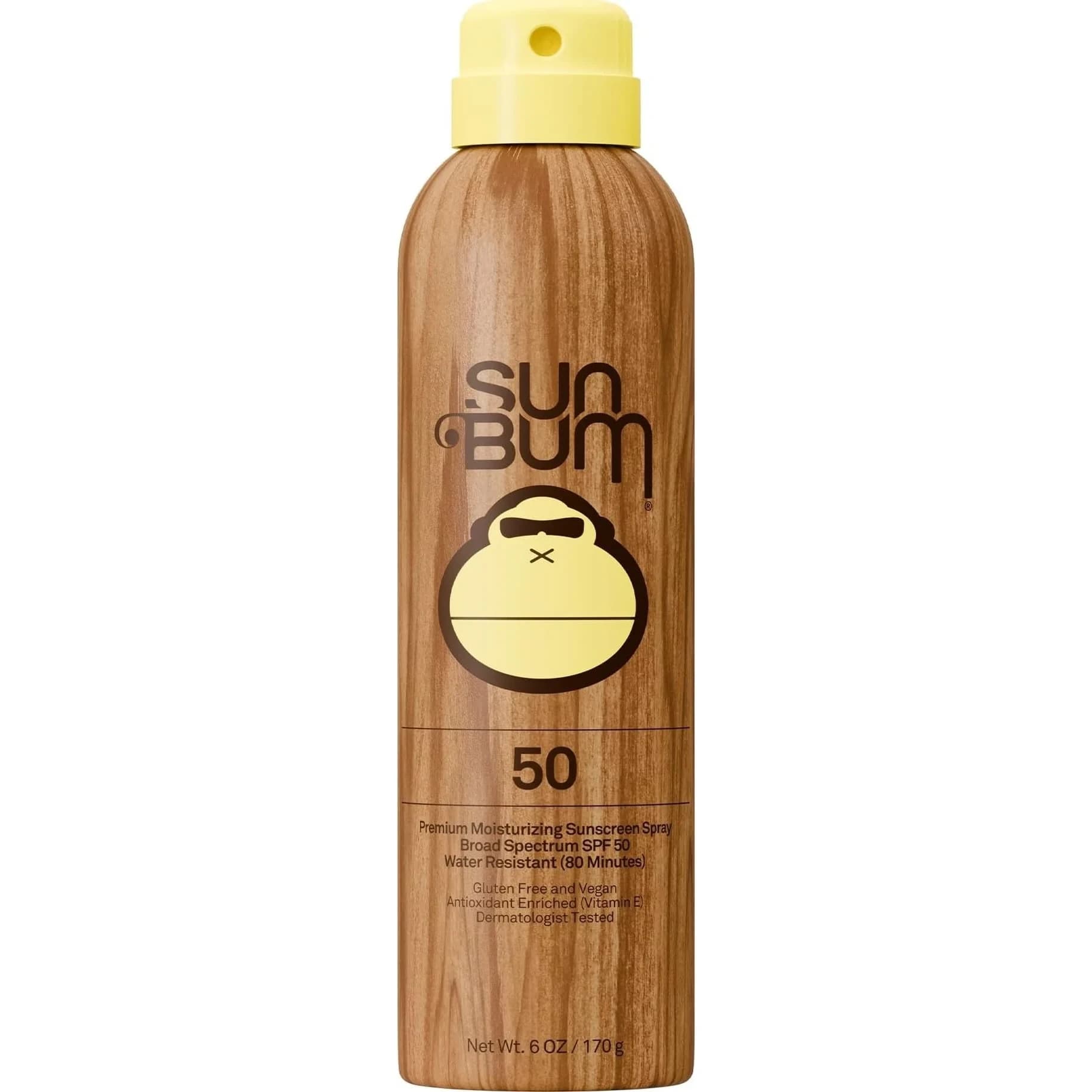 Sun Bum Original SPF 50 Broad Spectrum Sunscreen Spray 312ml (10.2 Fl Oz) | Water Resistant 80 Min — SPF 50 / 6 Ounce
