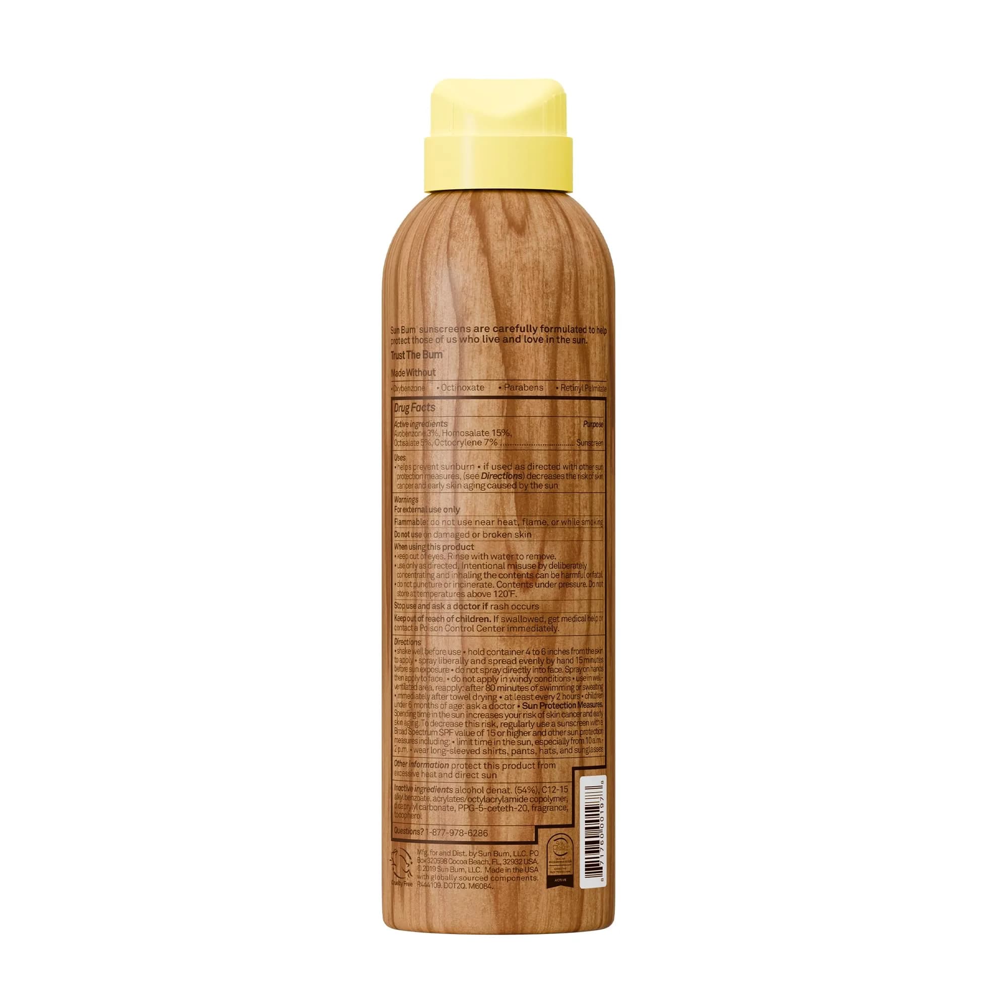 Sun Bum Original SPF 50 Sunscreen Body Spray 6 oz | Hawaii Compliant Sun Protection - view 6