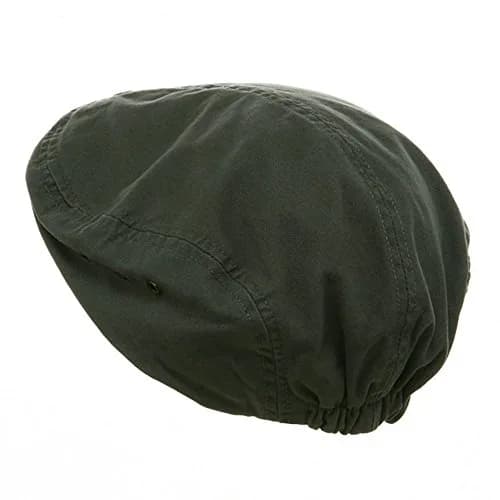 Mega Cap Washed Canvas Golfing Beret Ivy Ascot Cabbie Cap Dark Grey One Size | Classic Fit for All Seasons thumbnail 2