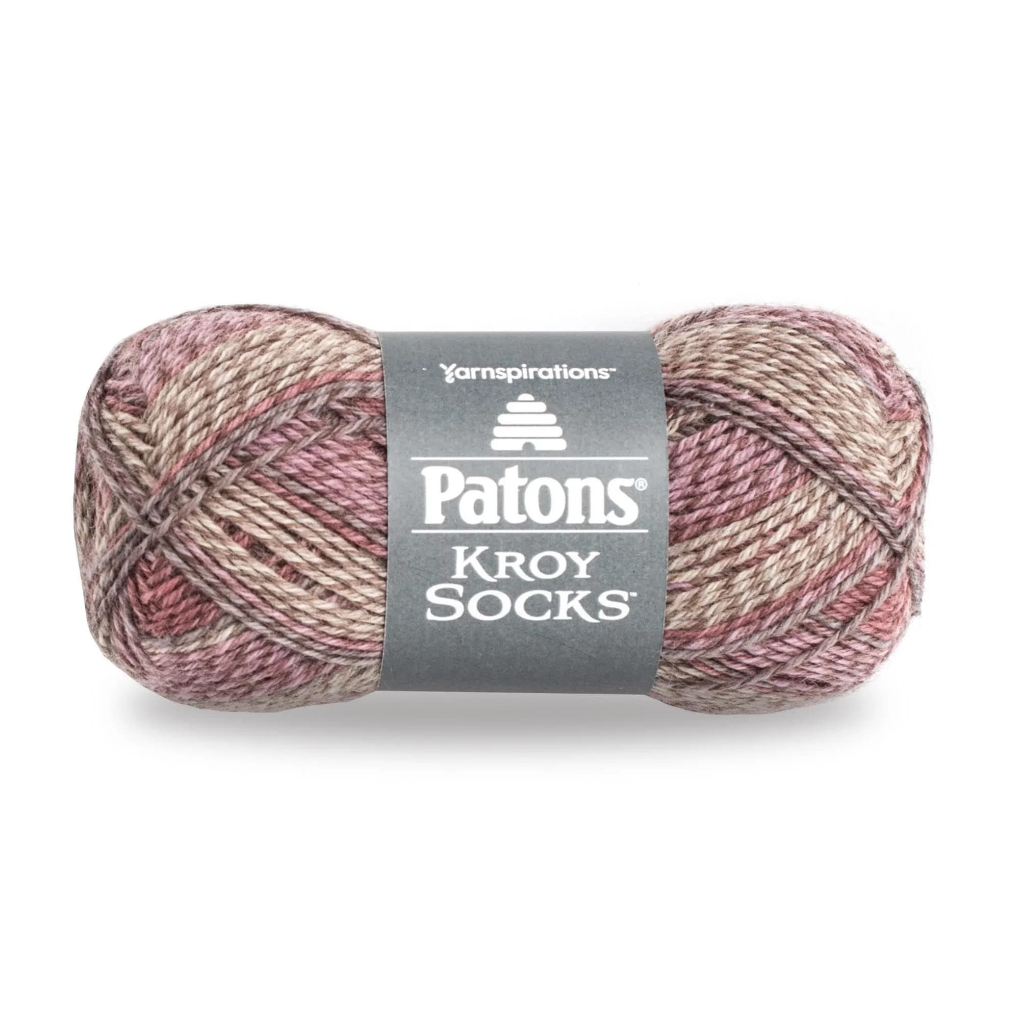 Patons Kroy Socks Yarn Brown Rose Marl 152m (166 Yds) | 75% Washable Wool Blend for Knitting & Crochet - main product image