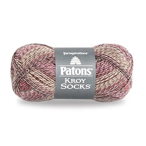 Patons Kroy Socks Yarn Brown Rose Marl 152m (166 Yds) | 75% Washable Wool Blend for Knitting & Crochet thumbnail 1