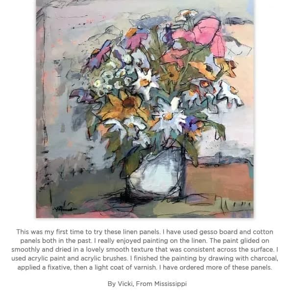 Centurion All-Media Primed Linen Panels 16x20 inches (40.7x50.8 cm) - 3 Pack | Acid-Free Archival Quality for Oils & Acrylics thumbnail 5